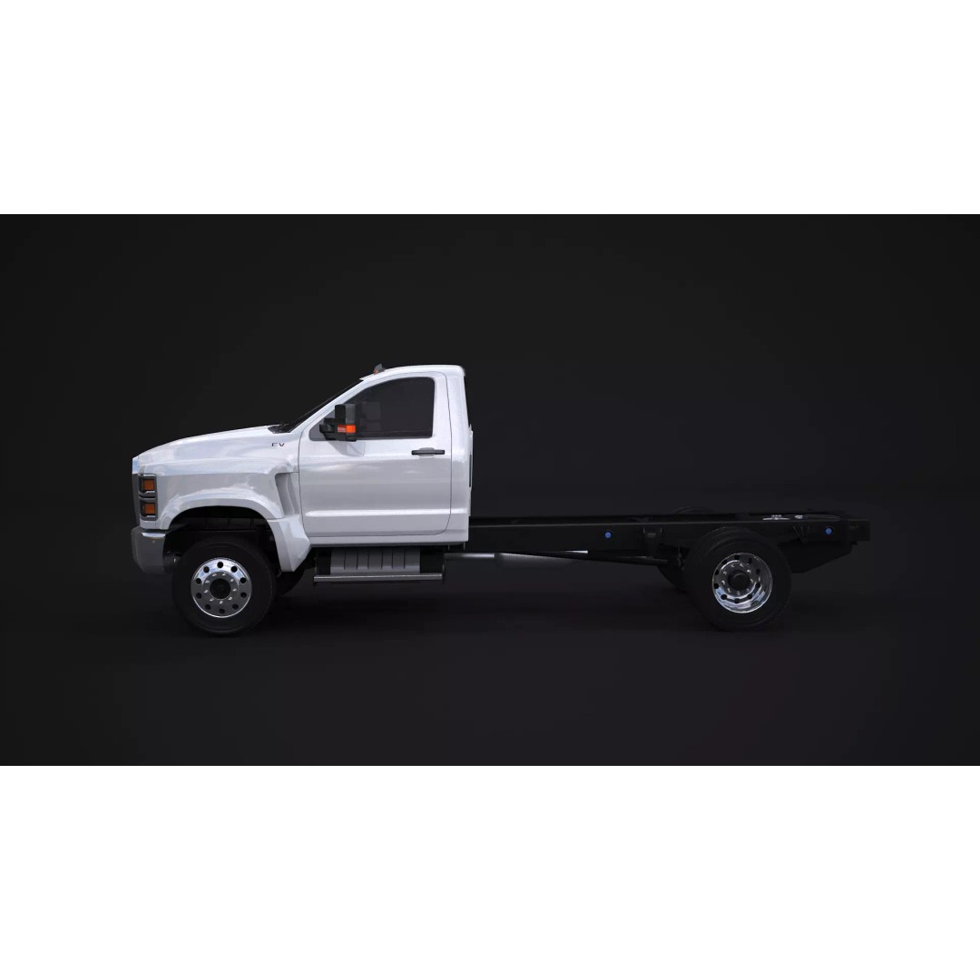 International CV Regular Cab 3D Model – Detailed Utility Truck, FBX - View 3