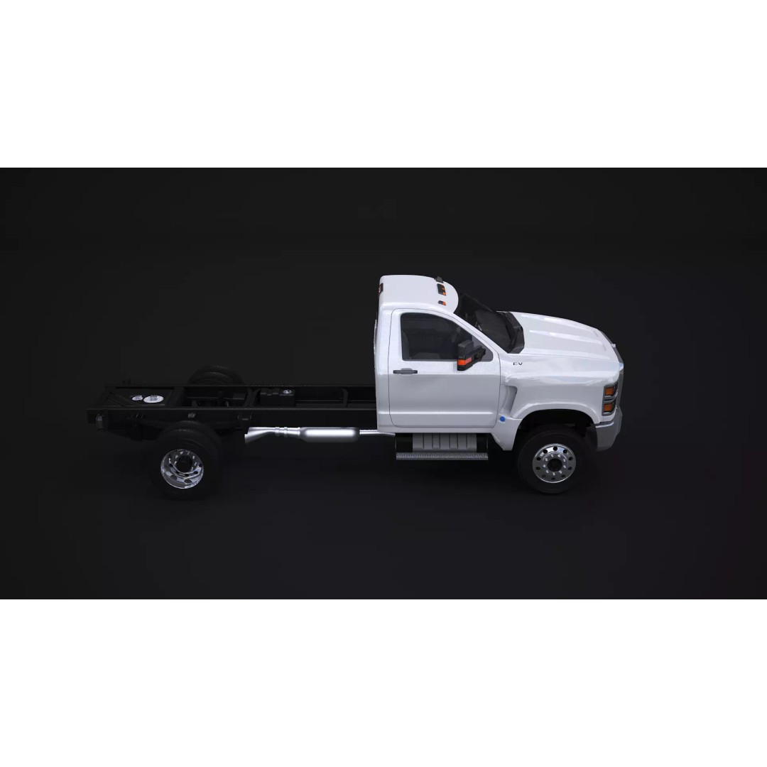 International CV Regular Cab 3D Model – Detailed Utility Truck, FBX - View 6