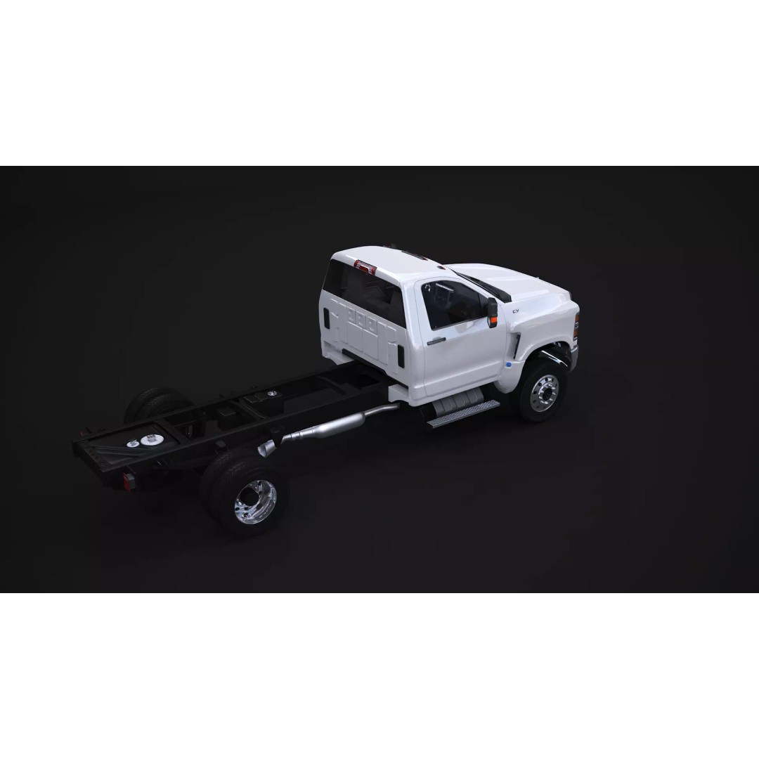 International CV Regular Cab 3D Model – Detailed Utility Truck, FBX - View 7