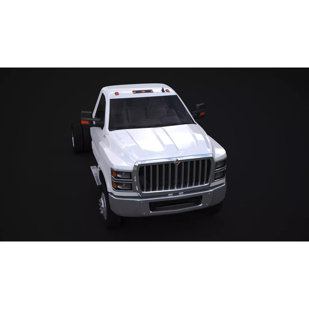 International CV Regular Cab 3D Model – Detailed Utility Truck, FBX - View 9