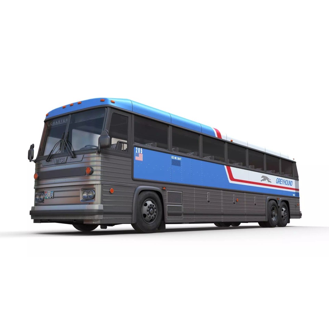 MCI 9 Bus 3D Model – Low Poly Game Ready Asset, FBX Format - View 10