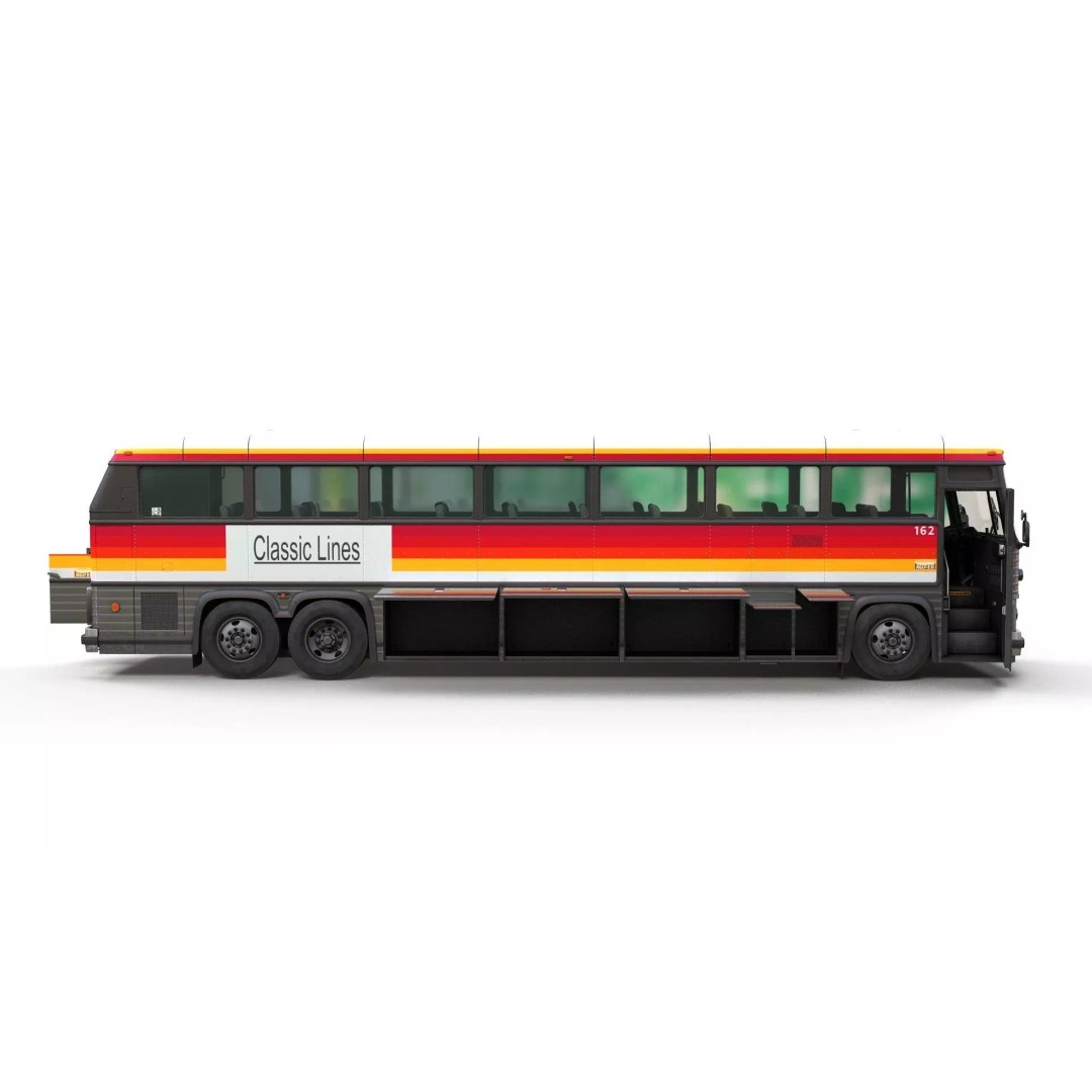 MCI 9 Bus 3D Model – Low Poly Game Ready Asset, FBX Format - View 13