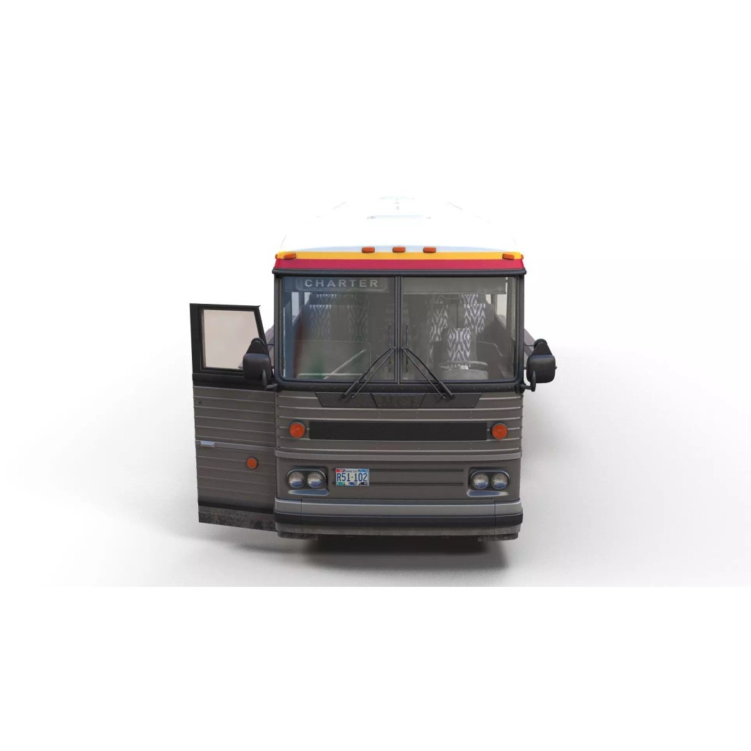 MCI 9 Bus 3D Model – Low Poly Game Ready Asset, FBX Format - View 15