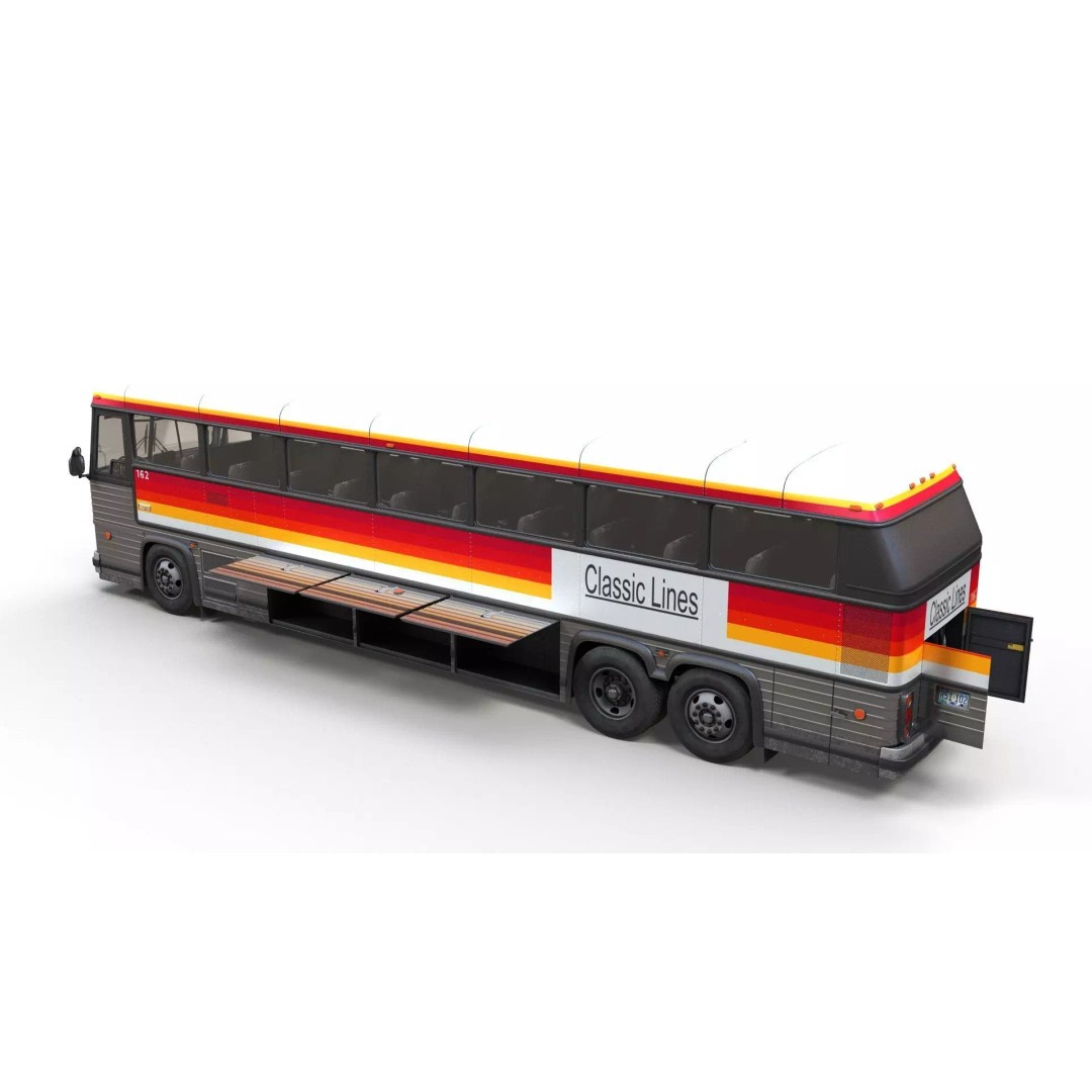 MCI 9 Bus 3D Model – Low Poly Game Ready Asset, FBX Format - View 17