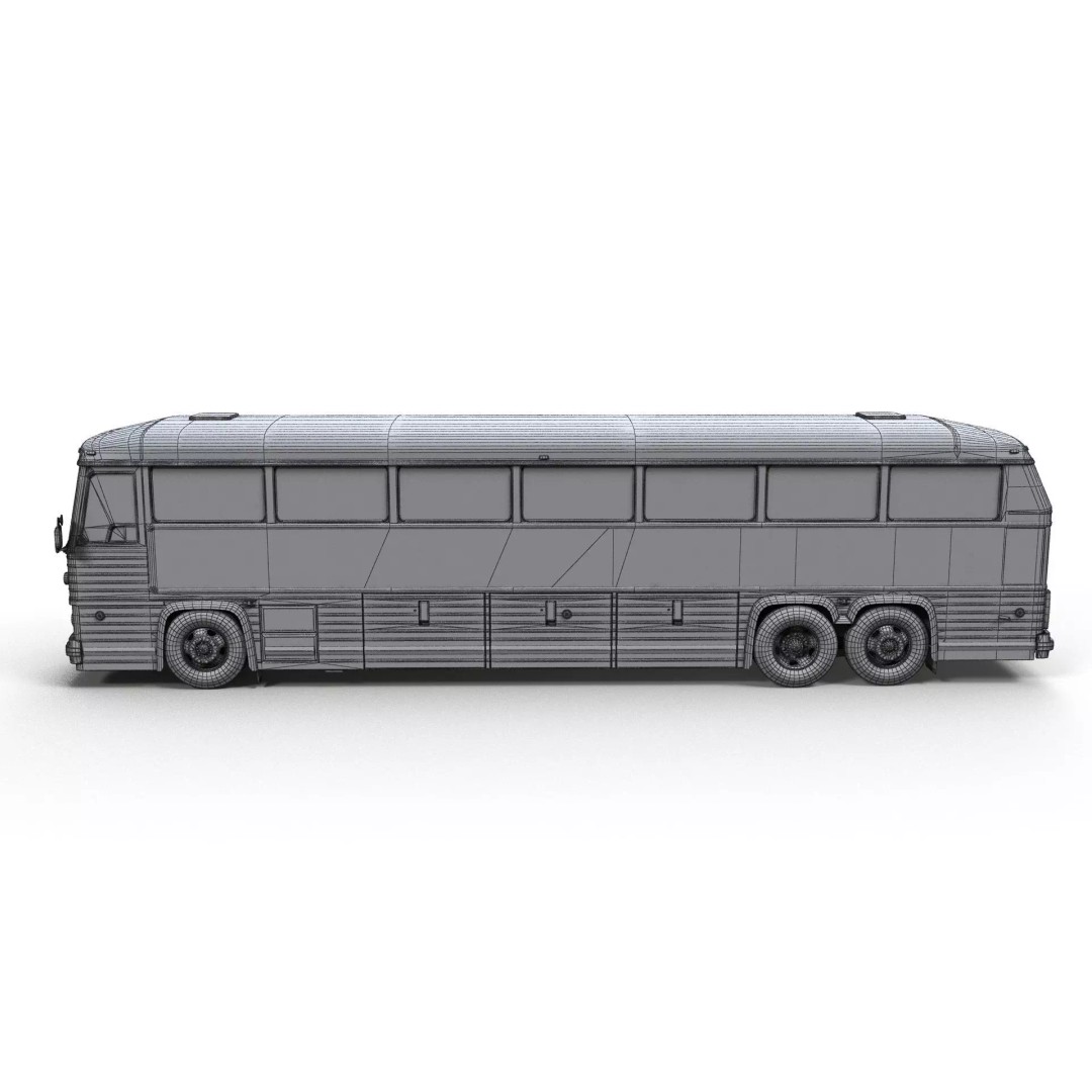 MCI 9 Bus 3D Model – Low Poly Game Ready Asset, FBX Format - View 21