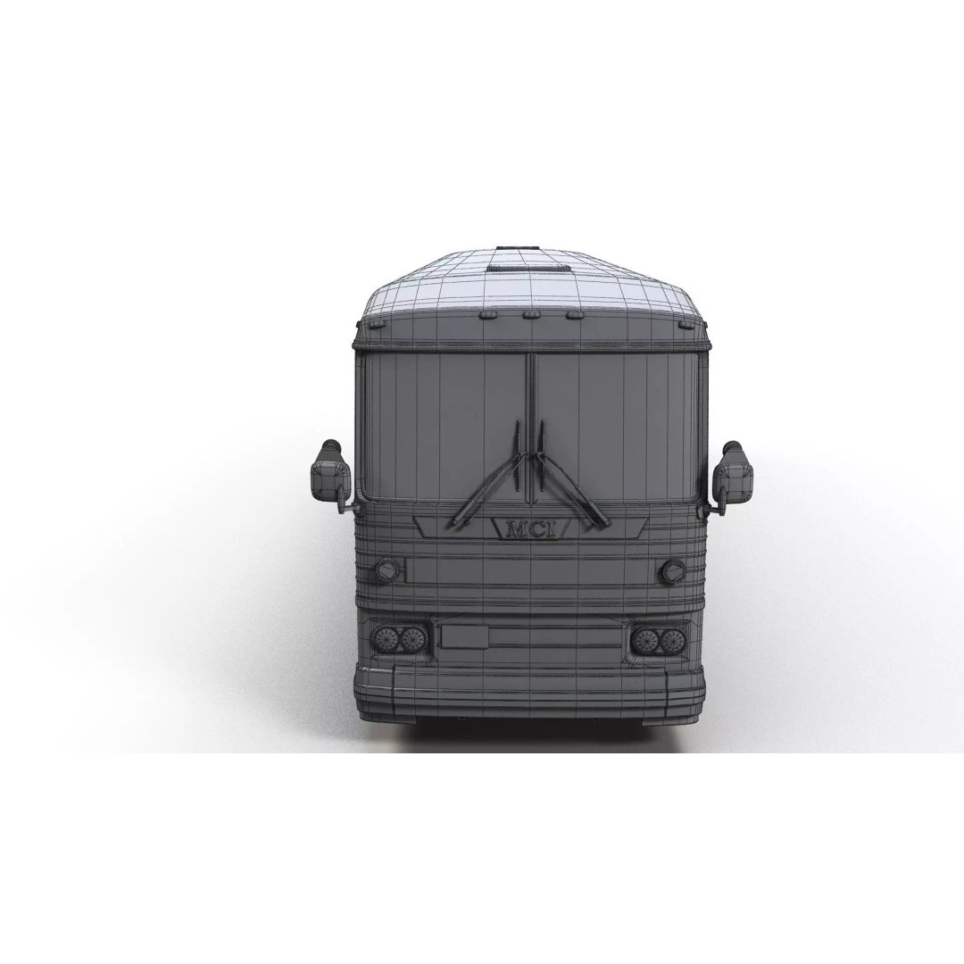 MCI 9 Bus 3D Model – Low Poly Game Ready Asset, FBX Format - View 22