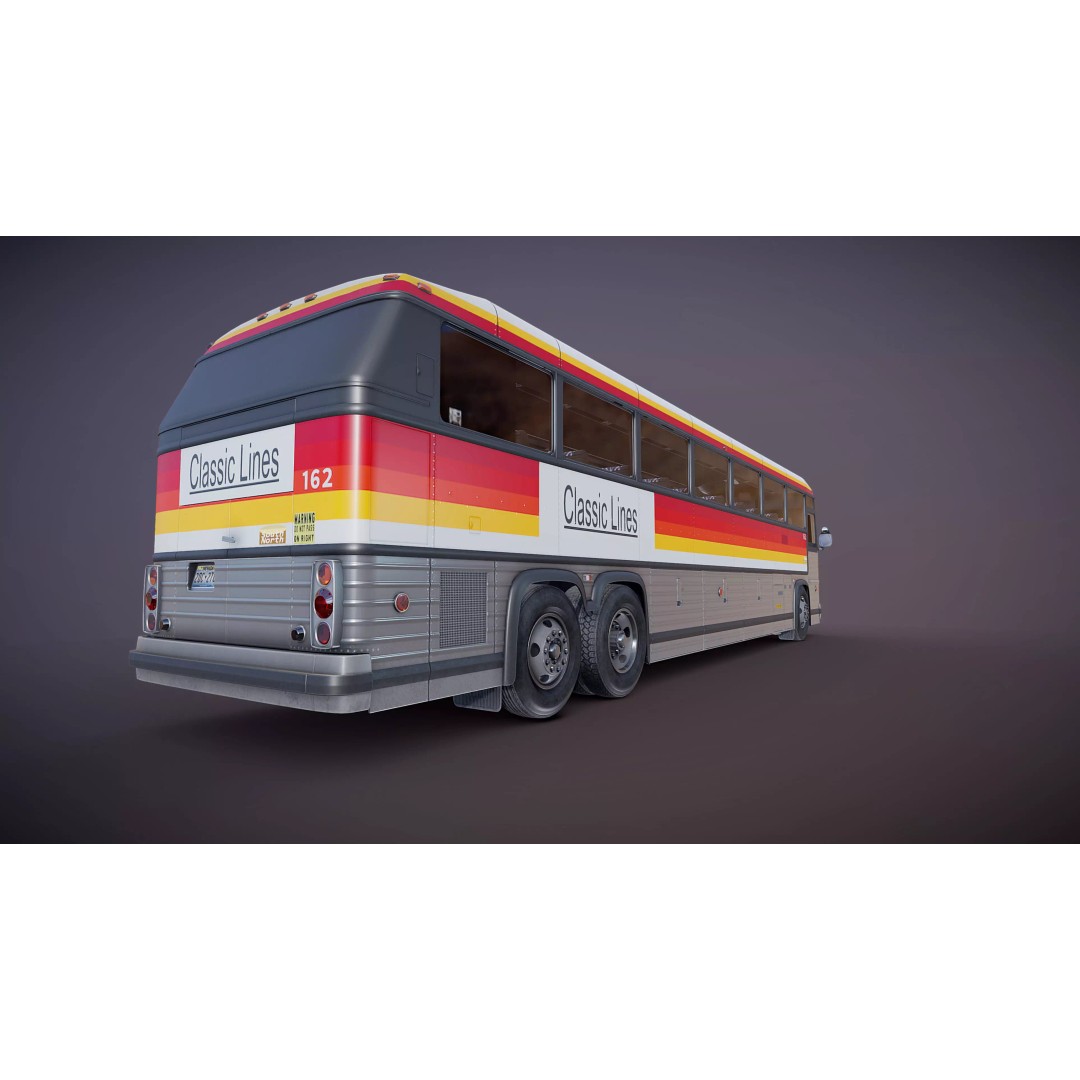 MCI 9 Bus 3D Model – Low Poly Game Ready Asset, FBX Format - View 26