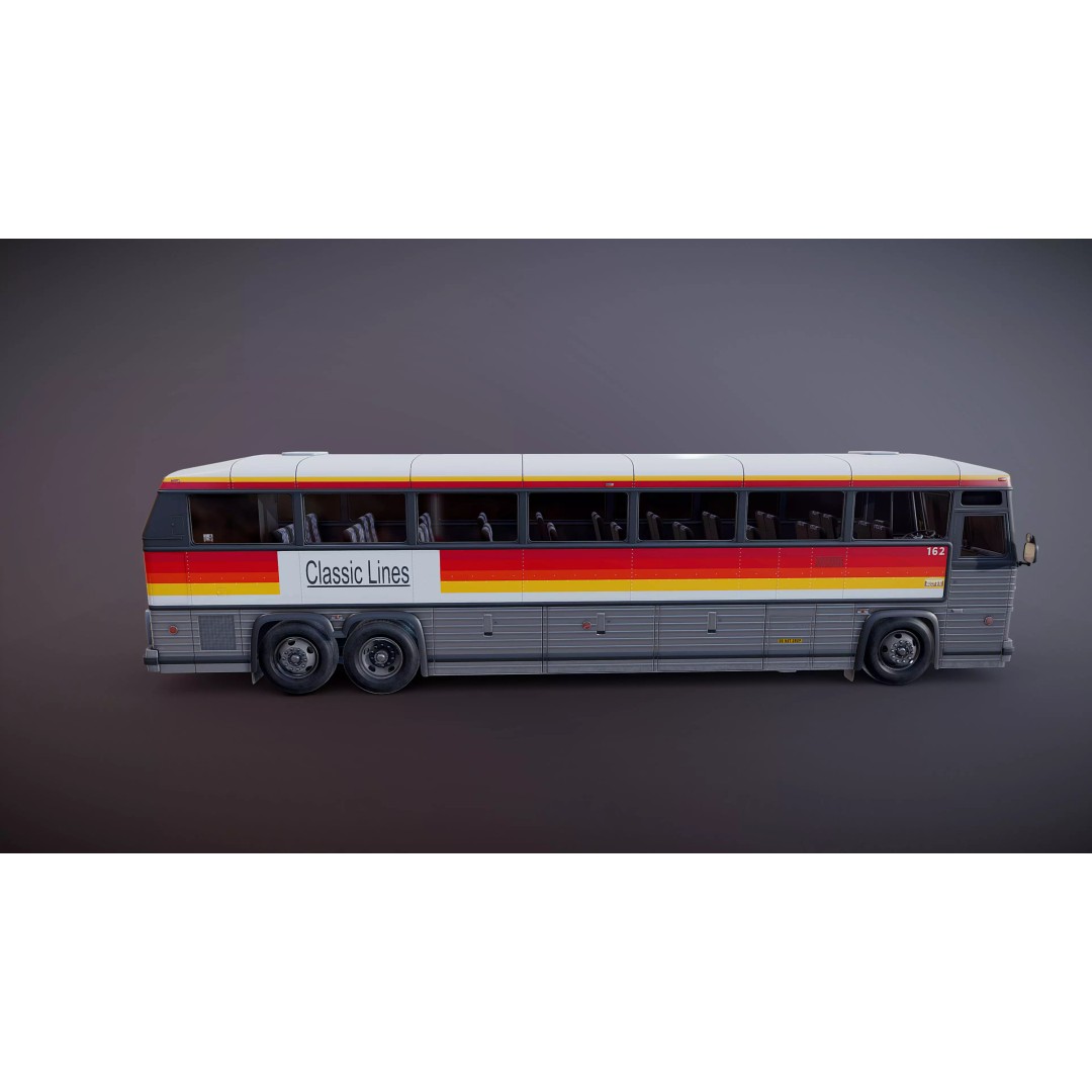MCI 9 Bus 3D Model – Low Poly Game Ready Asset, FBX Format - View 27