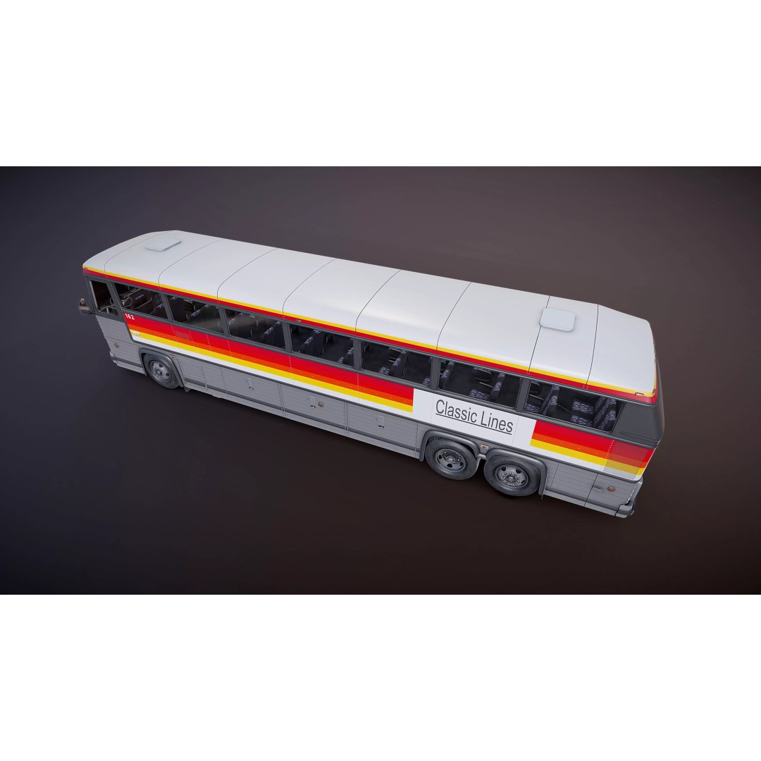 MCI 9 Bus 3D Model – Low Poly Game Ready Asset, FBX Format - View 29