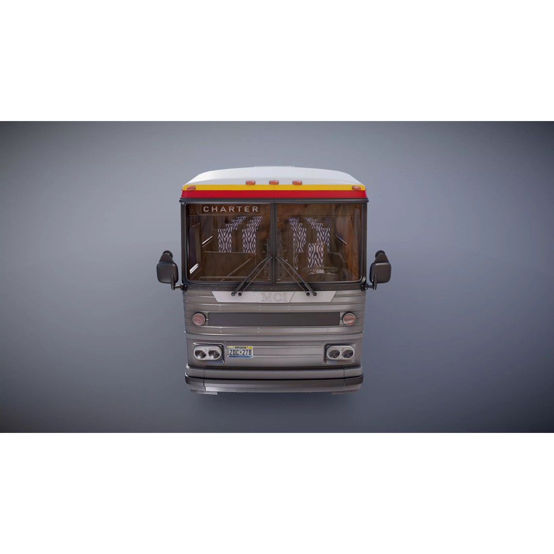 MCI 9 Bus 3D Model – Low Poly Game Ready Asset, FBX Format - View 34
