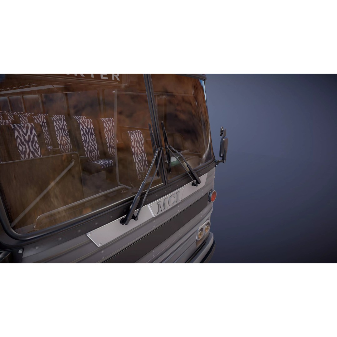 MCI 9 Bus 3D Model – Low Poly Game Ready Asset, FBX Format - View 37