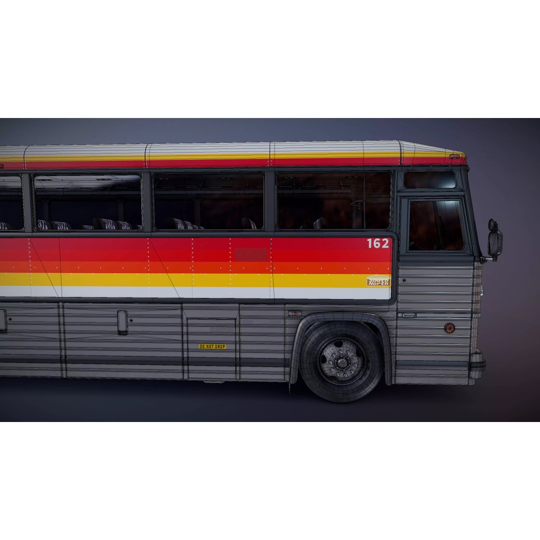 MCI 9 Bus 3D Model – Low Poly Game Ready Asset, FBX Format - View 41