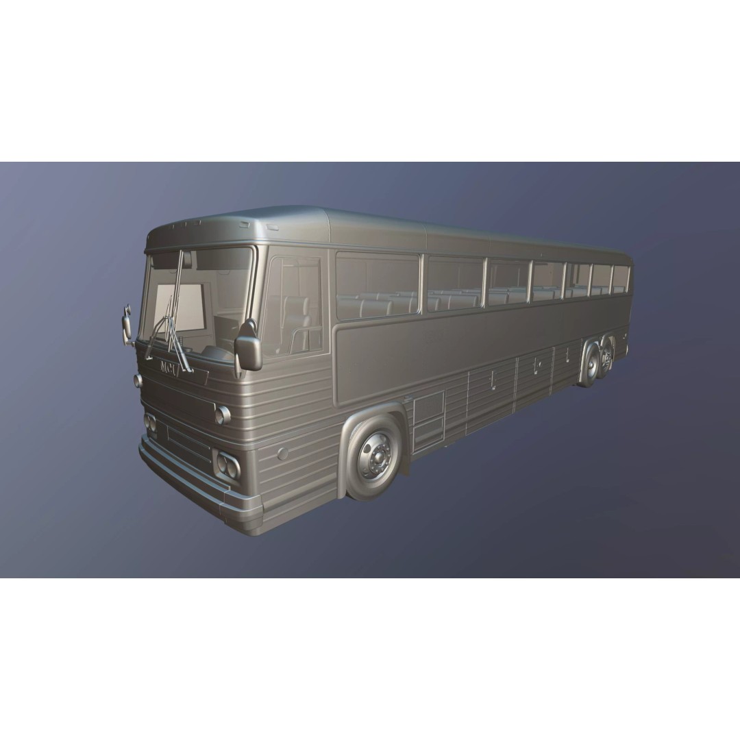 MCI 9 Bus 3D Model – Low Poly Game Ready Asset, FBX Format - View 48