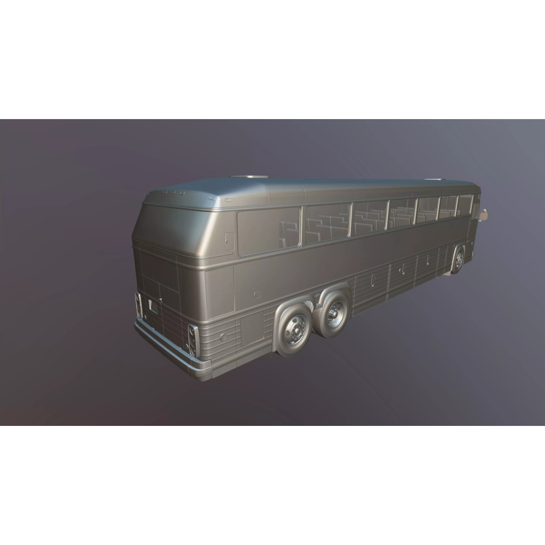 MCI 9 Bus 3D Model – Low Poly Game Ready Asset, FBX Format - View 49