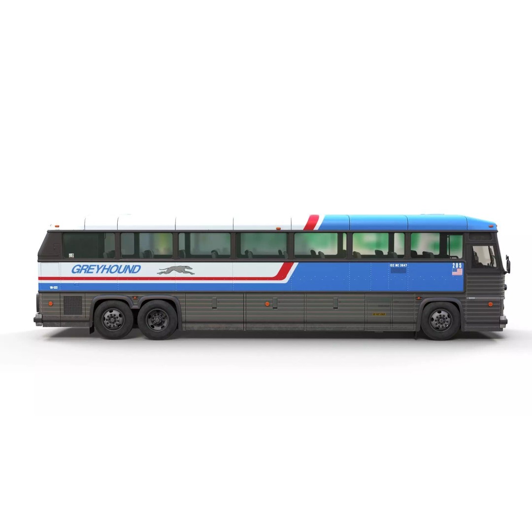 MCI 9 Bus 3D Model – Low Poly Game Ready Asset, FBX Format - View 5