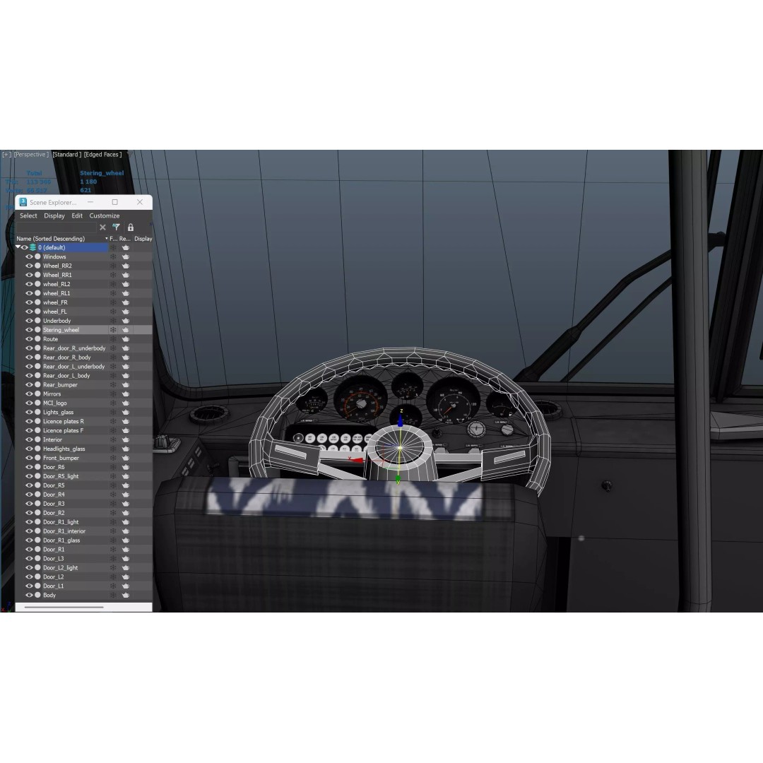 MCI 9 Bus 3D Model – Low Poly Game Ready Asset, FBX Format - View 56
