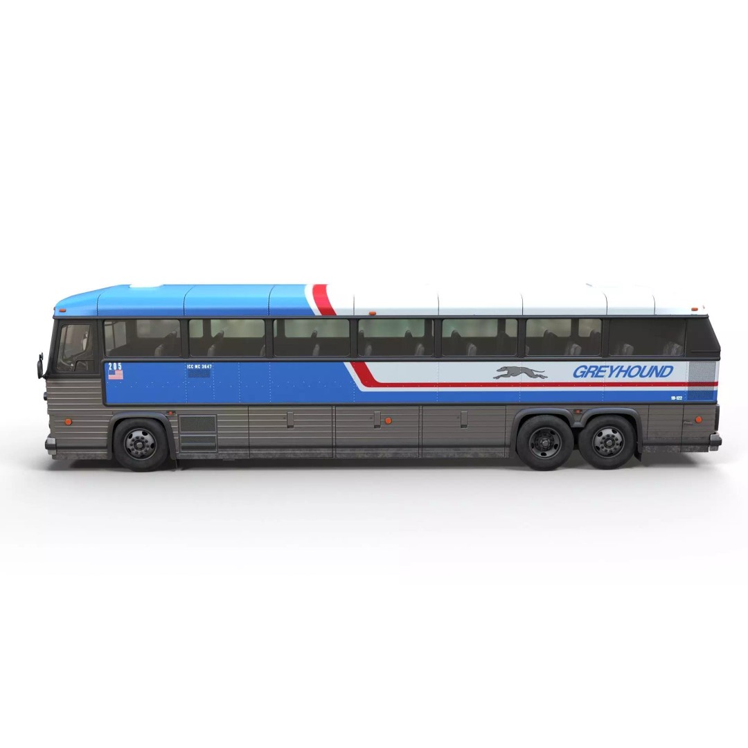 MCI 9 Bus 3D Model – Low Poly Game Ready Asset, FBX Format - View 6