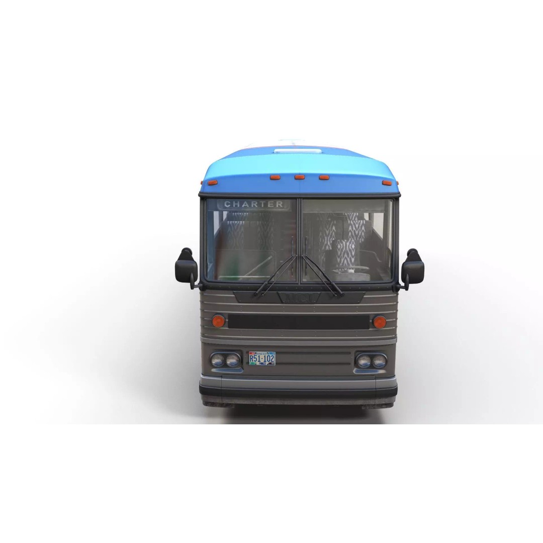 MCI 9 Bus 3D Model – Low Poly Game Ready Asset, FBX Format - View 7