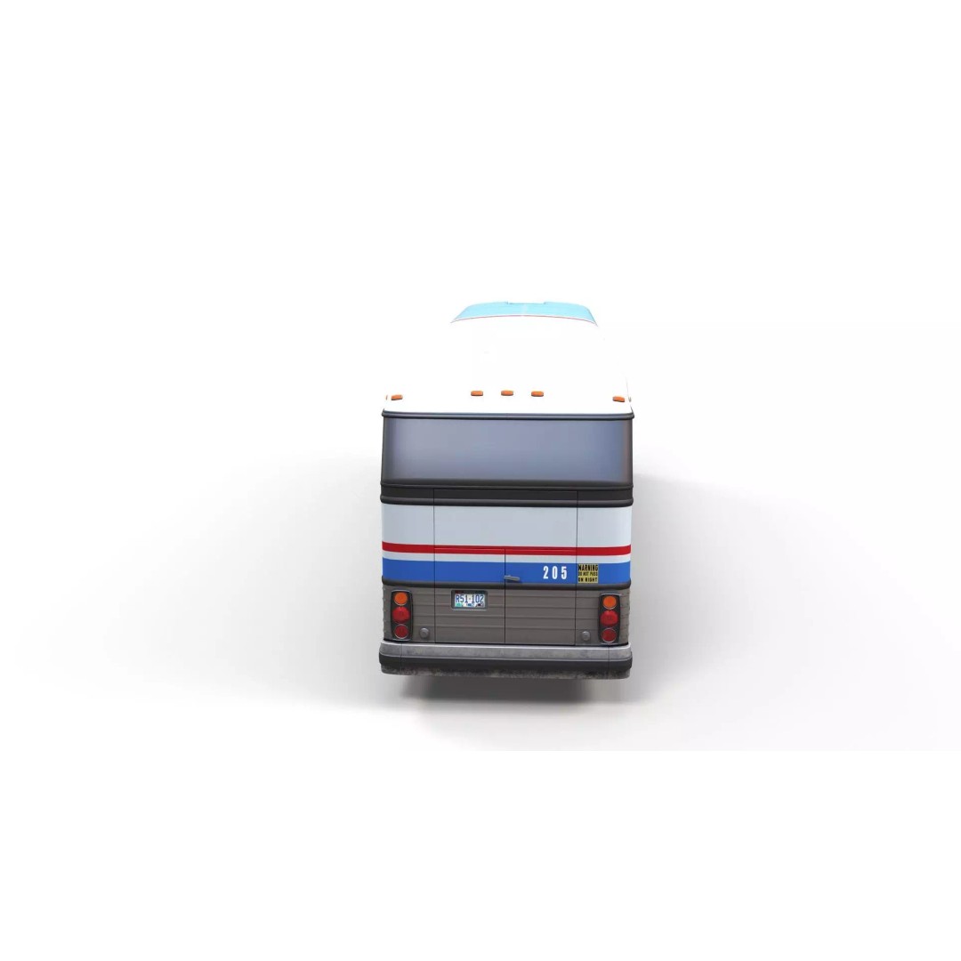 MCI 9 Bus 3D Model – Low Poly Game Ready Asset, FBX Format - View 8