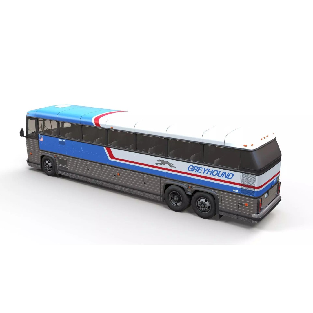MCI 9 Bus 3D Model – Low Poly Game Ready Asset, FBX Format - View 9