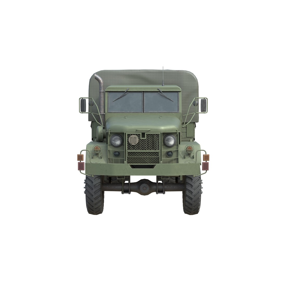 Military Cargo Truck m35a2 3D Model – Low Poly Game Asset, FBX, Blender - View 13