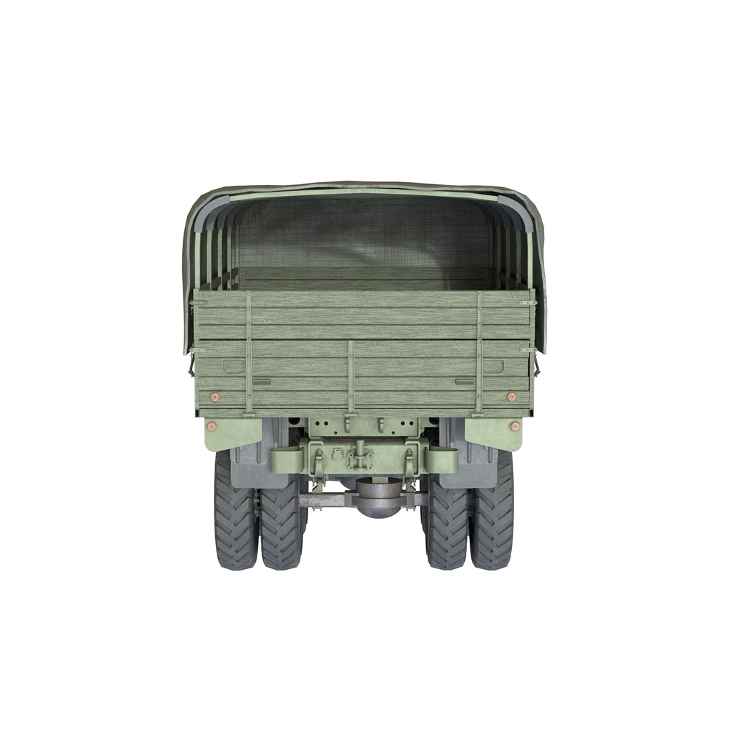 Military Cargo Truck m35a2 3D Model – Low Poly Game Asset, FBX, Blender - View 14