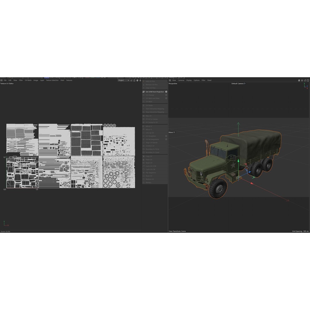 Military Cargo Truck m35a2 3D Model – Low Poly Game Asset, FBX, Blender - View 15