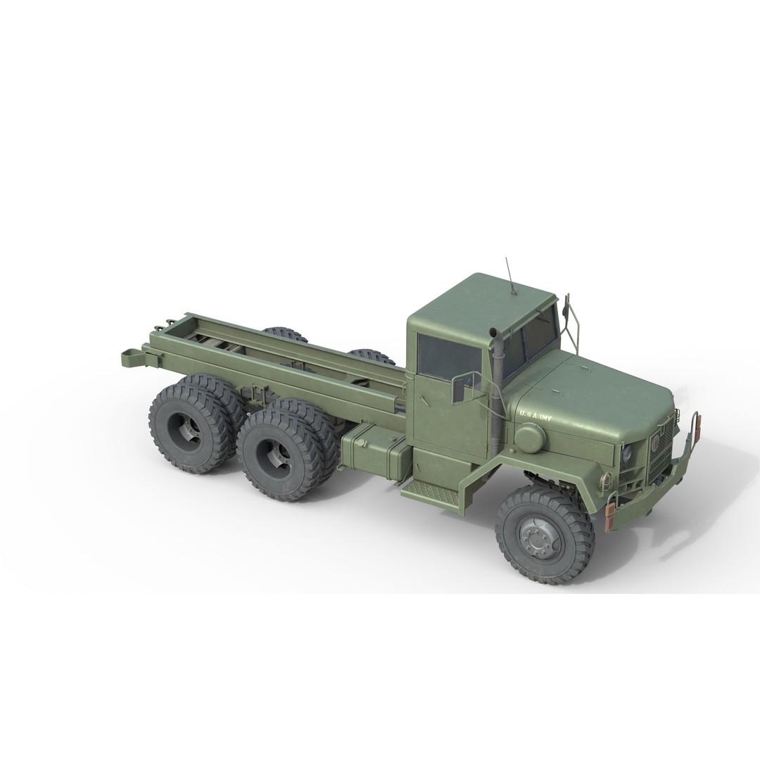 Military Cargo Truck m35a2 3D Model – Low Poly Game Asset, FBX, Blender - View 6