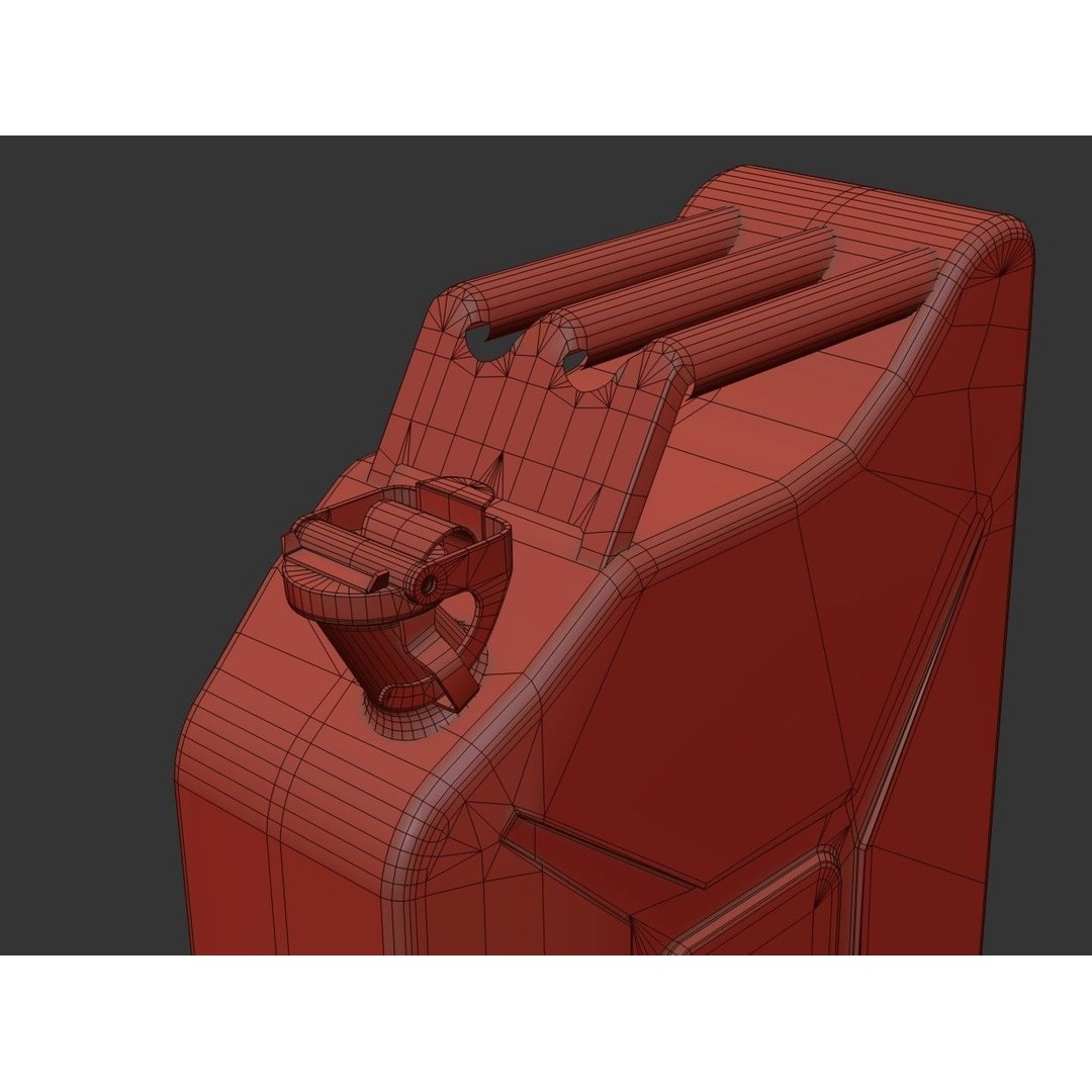 20L Fuel Tank 3D Model – Low Poly PBR Game Asset, FBX, OBJ
