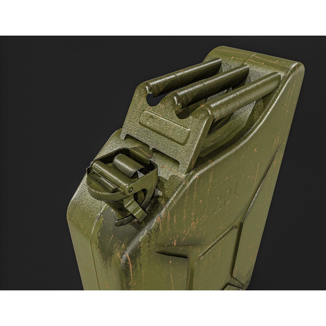 20L Fuel Tank 3D Model – Low Poly PBR Game Asset, FBX, OBJ - View 10