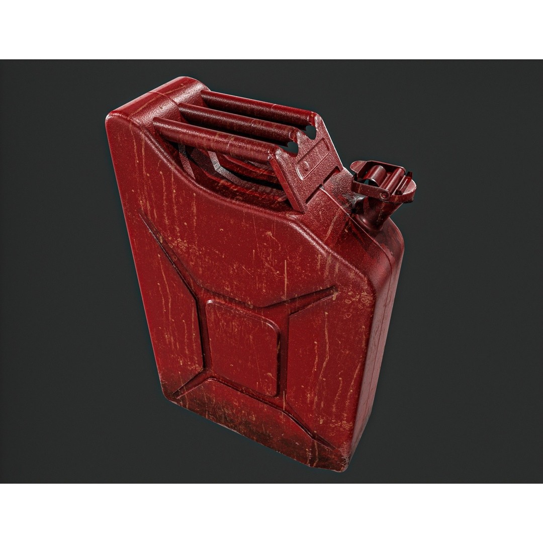 20L Fuel Tank 3D Model – Low Poly PBR Game Asset, FBX, OBJ - View 11