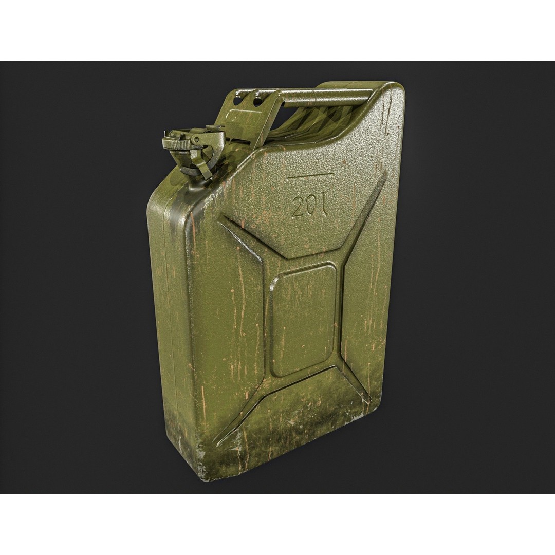 20L Fuel Tank 3D Model – Low Poly PBR Game Asset, FBX, OBJ - View 13
