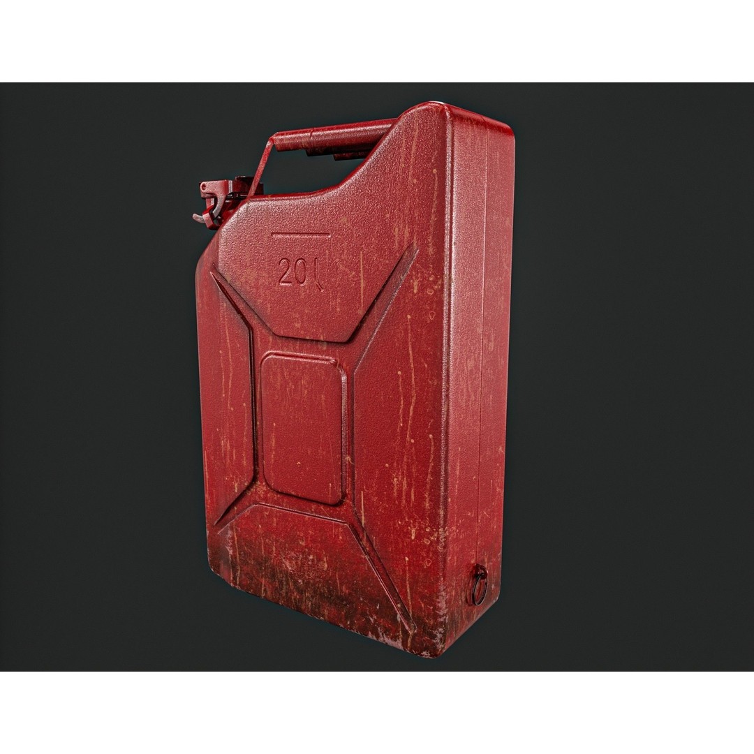 20L Fuel Tank 3D Model – Low Poly PBR Game Asset, FBX, OBJ - View 15