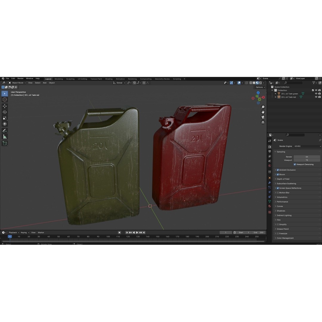 20L Fuel Tank 3D Model – Low Poly PBR Game Asset, FBX, OBJ - View 17