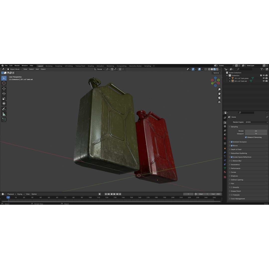 20L Fuel Tank 3D Model – Low Poly PBR Game Asset, FBX, OBJ - View 20