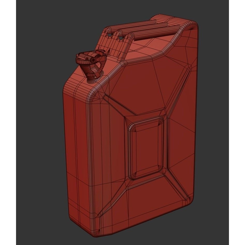 20L Fuel Tank 3D Model – Low Poly PBR Game Asset, FBX, OBJ - View 22