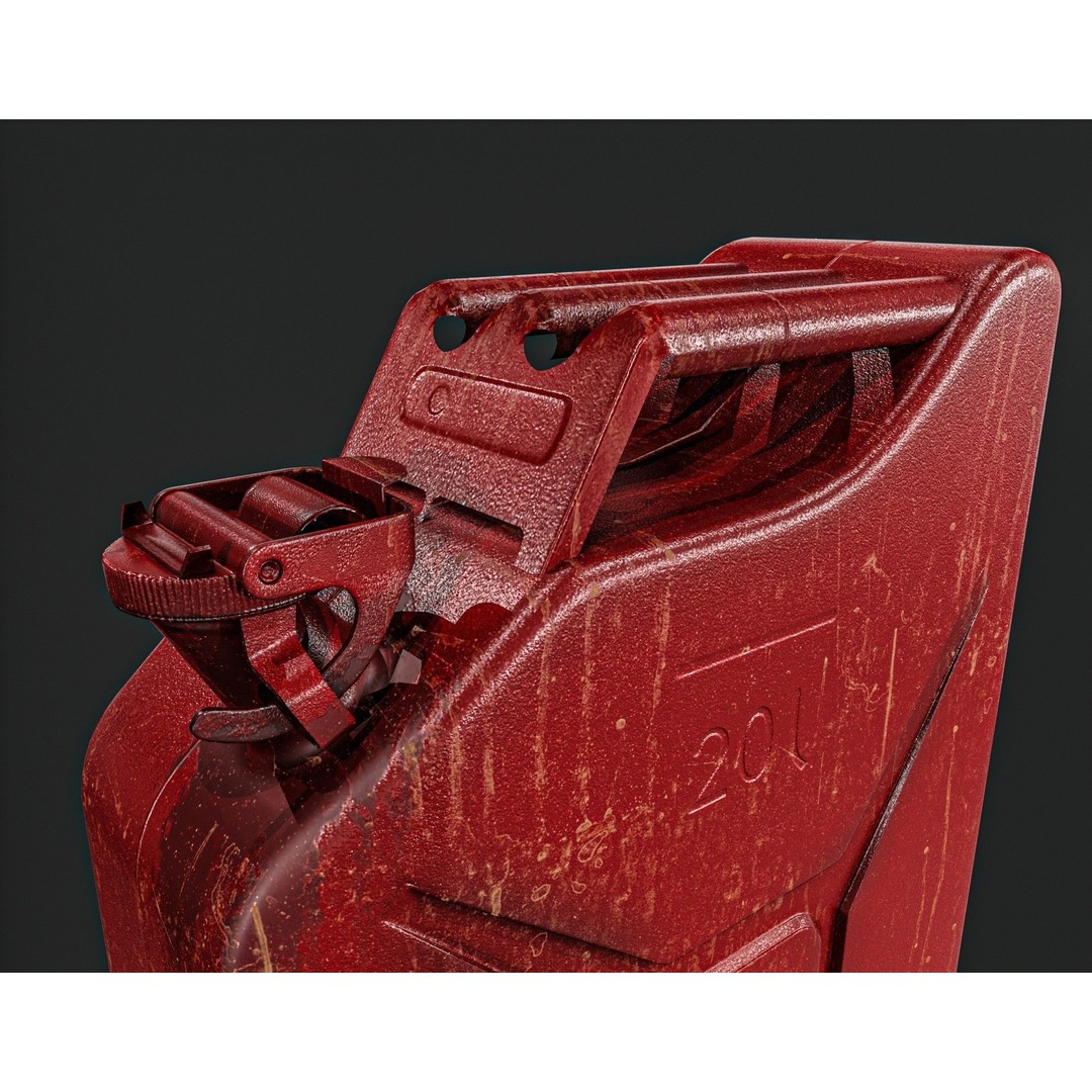 20L Fuel Tank 3D Model – Low Poly PBR Game Asset, FBX, OBJ - View 5