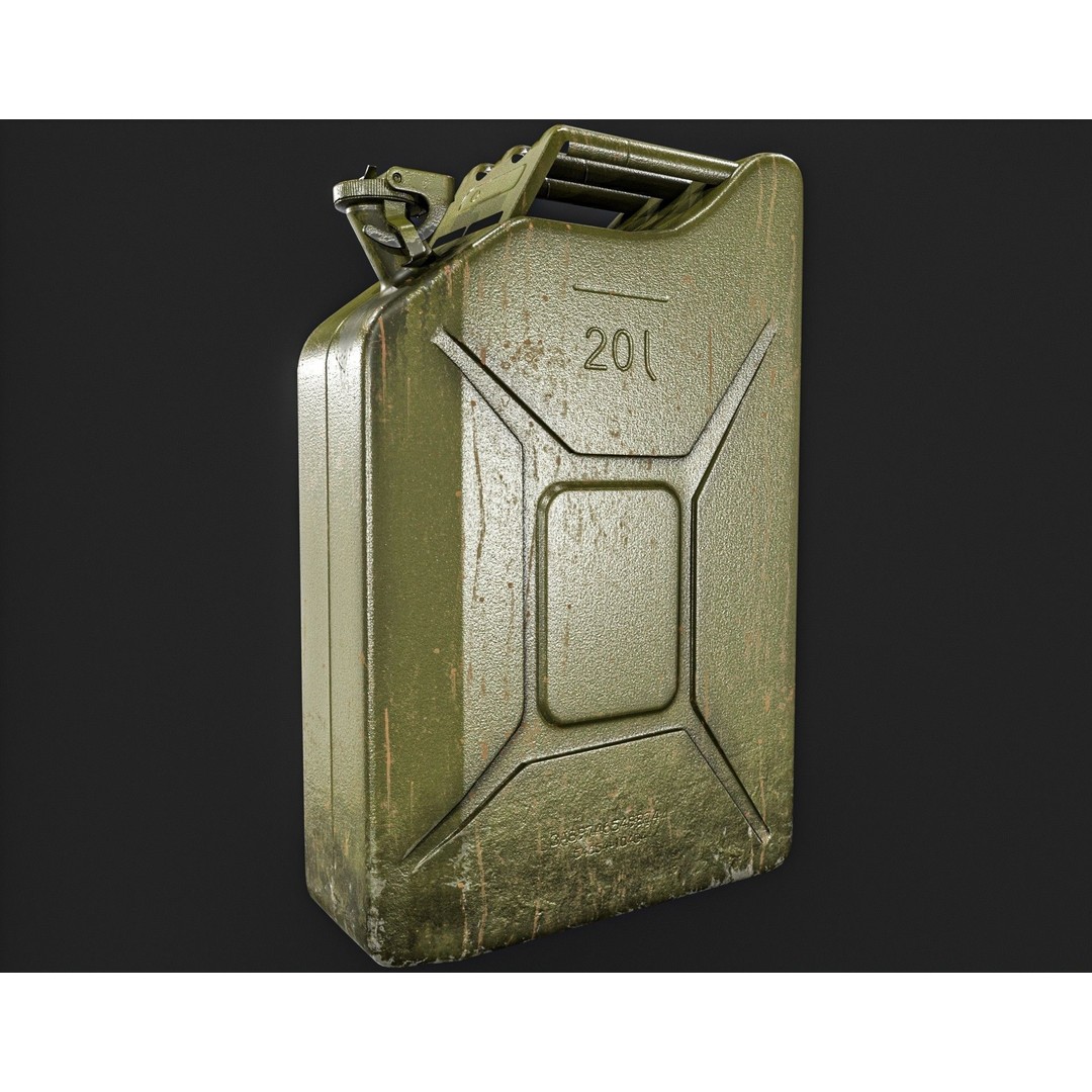 20L Fuel Tank 3D Model – Low Poly PBR Game Asset, FBX, OBJ - View 9