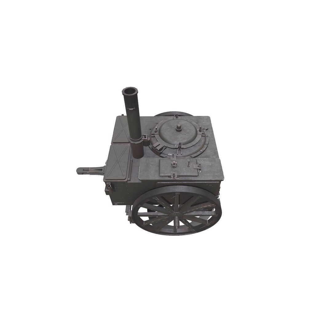 WW1 Field Kitchen 3D Model – Low Poly PBR Game Asset, FBX - View 12