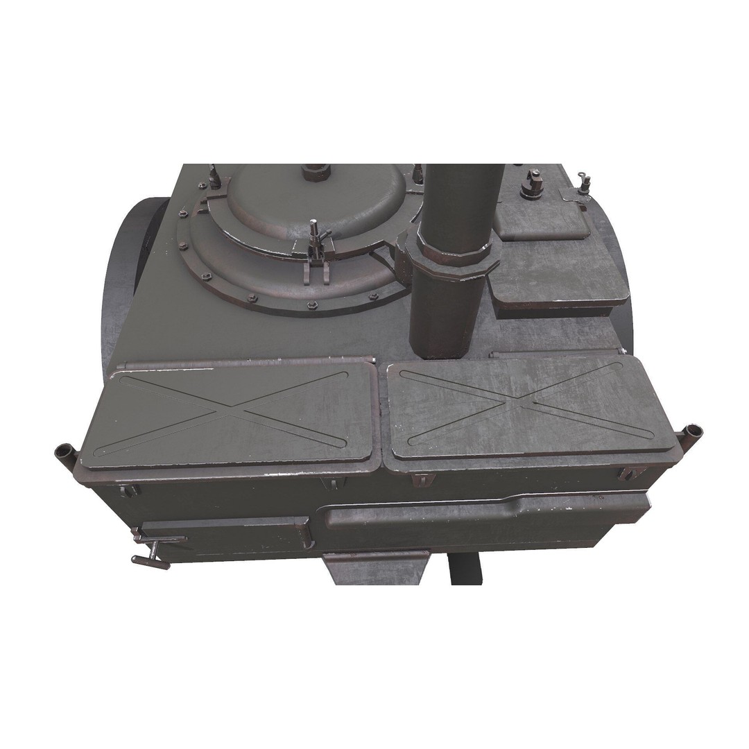 WW1 Field Kitchen 3D Model – Low Poly PBR Game Asset, FBX - View 17
