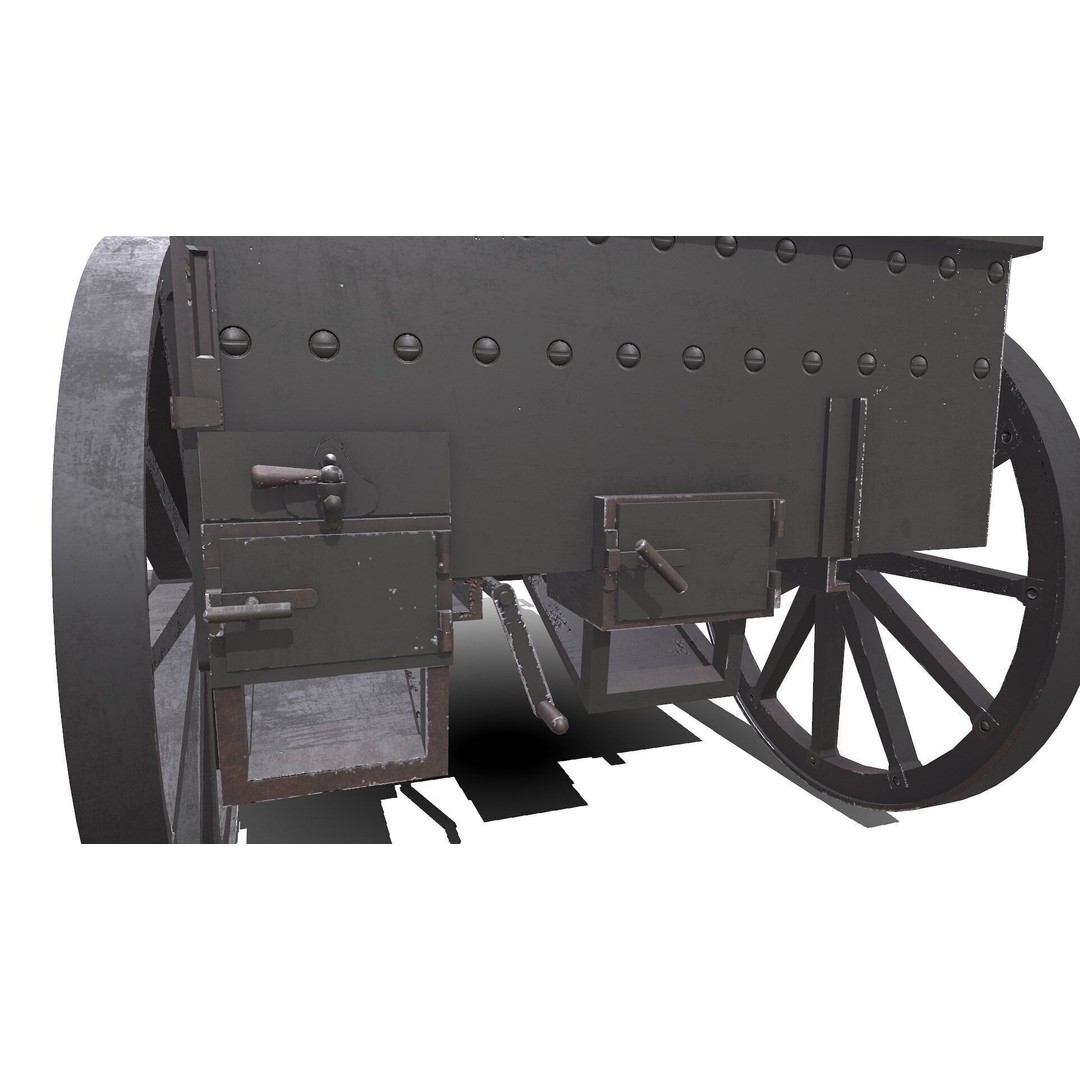 WW1 Field Kitchen 3D Model – Low Poly PBR Game Asset, FBX - View 20