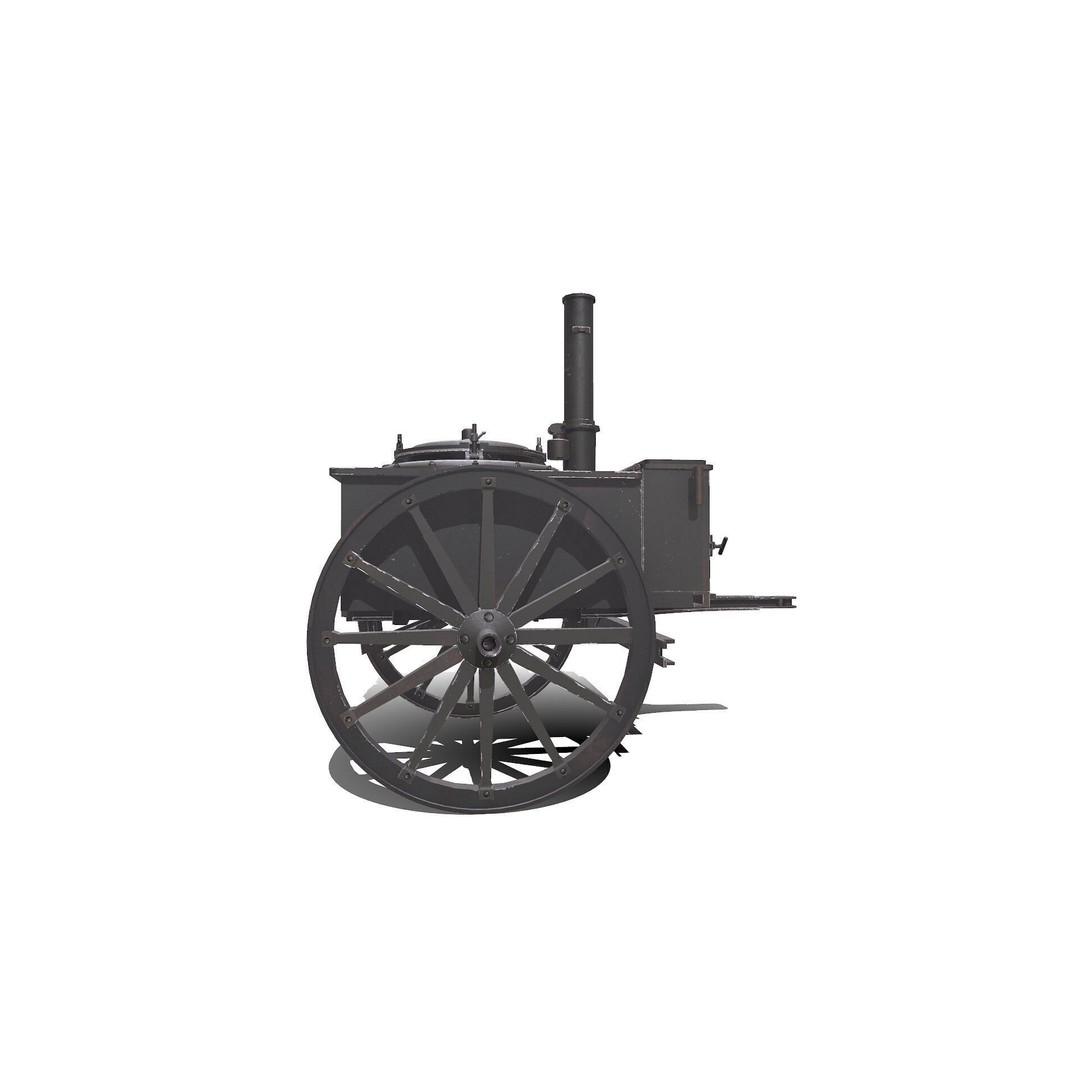 WW1 Field Kitchen 3D Model – Low Poly PBR Game Asset, FBX - View 3