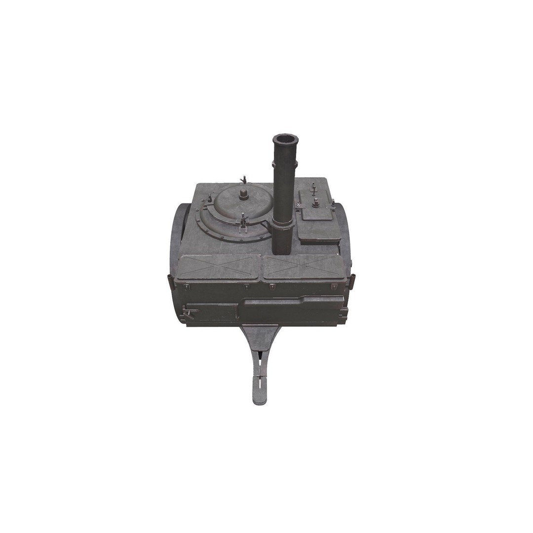 WW1 Field Kitchen 3D Model – Low Poly PBR Game Asset, FBX - View 8