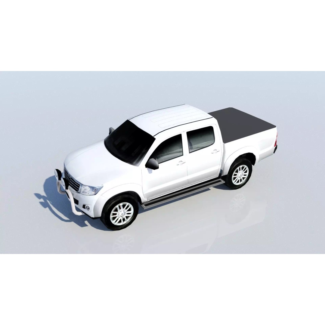 Toyota Hilux 3D Model – Low Poly Static Vehicle for Games, FBX - View 2