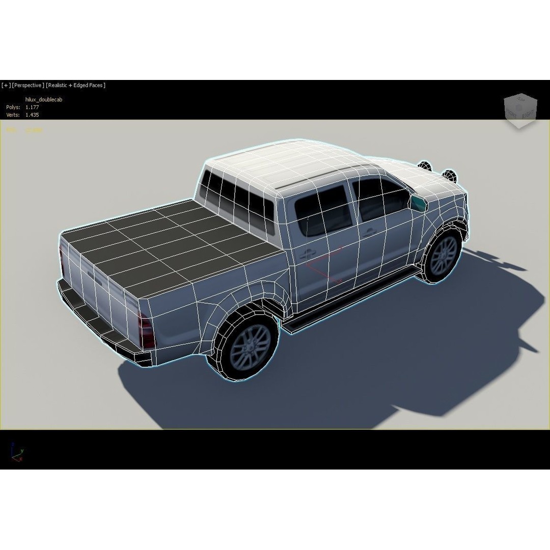 Toyota Hilux 3D Model – Low Poly Static Vehicle for Games, FBX - View 6