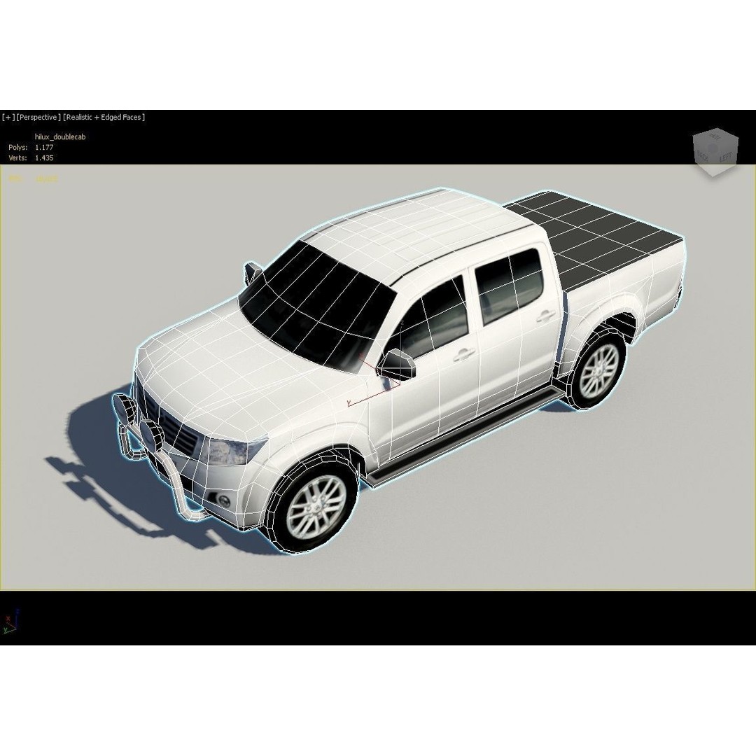 Toyota Hilux 3D Model – Low Poly Static Vehicle for Games, FBX - View 7