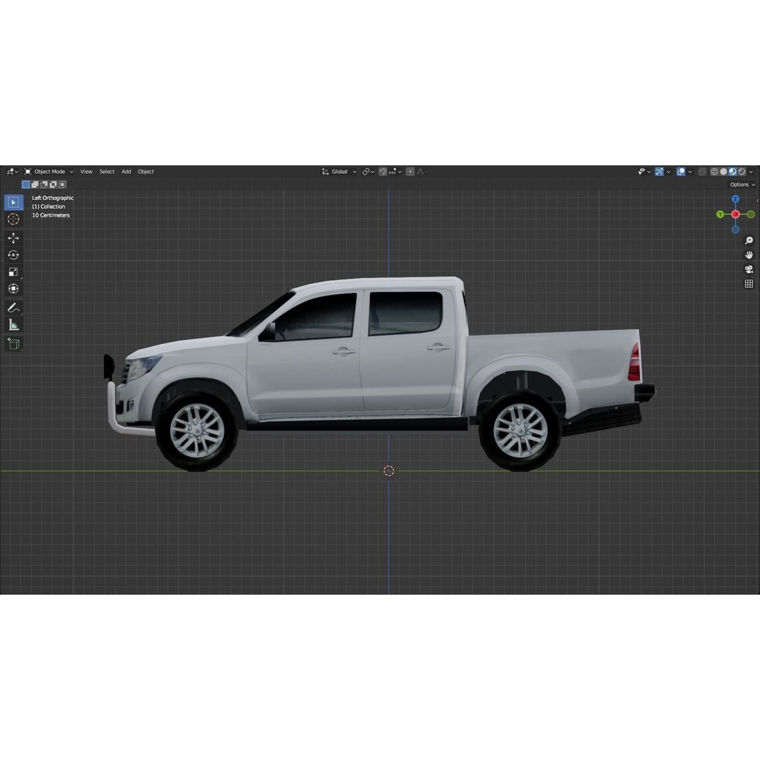 Toyota Hilux 3D Model – Low Poly Static Vehicle for Games, FBX - View 9