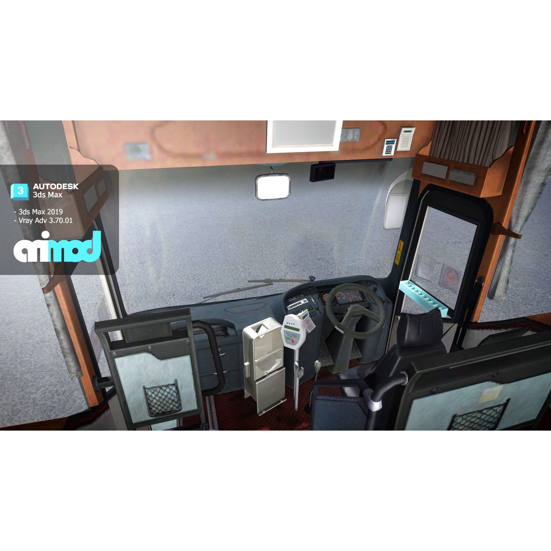Hk Bus 3D Model – High Poly Game Asset with PBR Textures, FBX - View 5