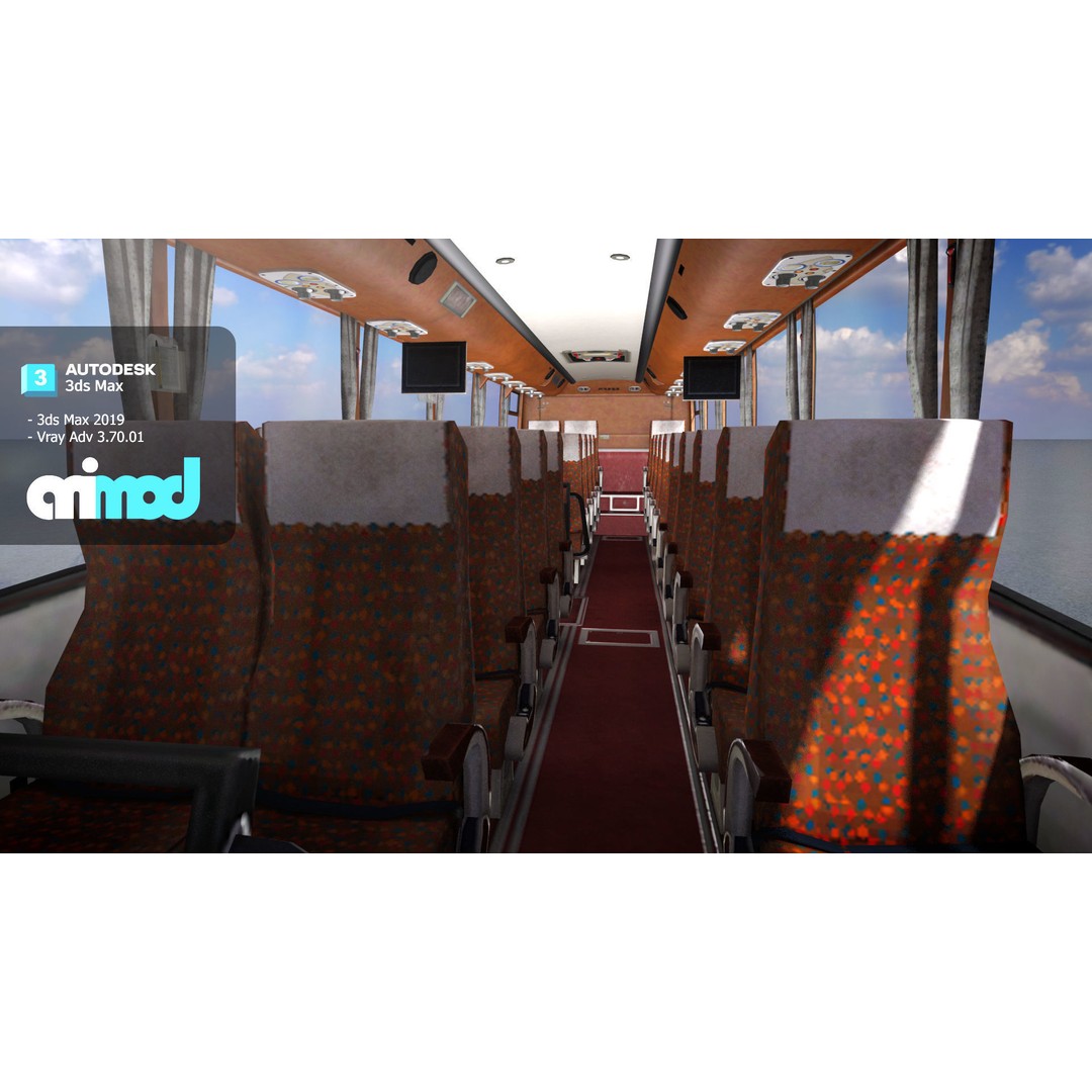 Hk Bus 3D Model – High Poly Game Asset with PBR Textures, FBX - View 6