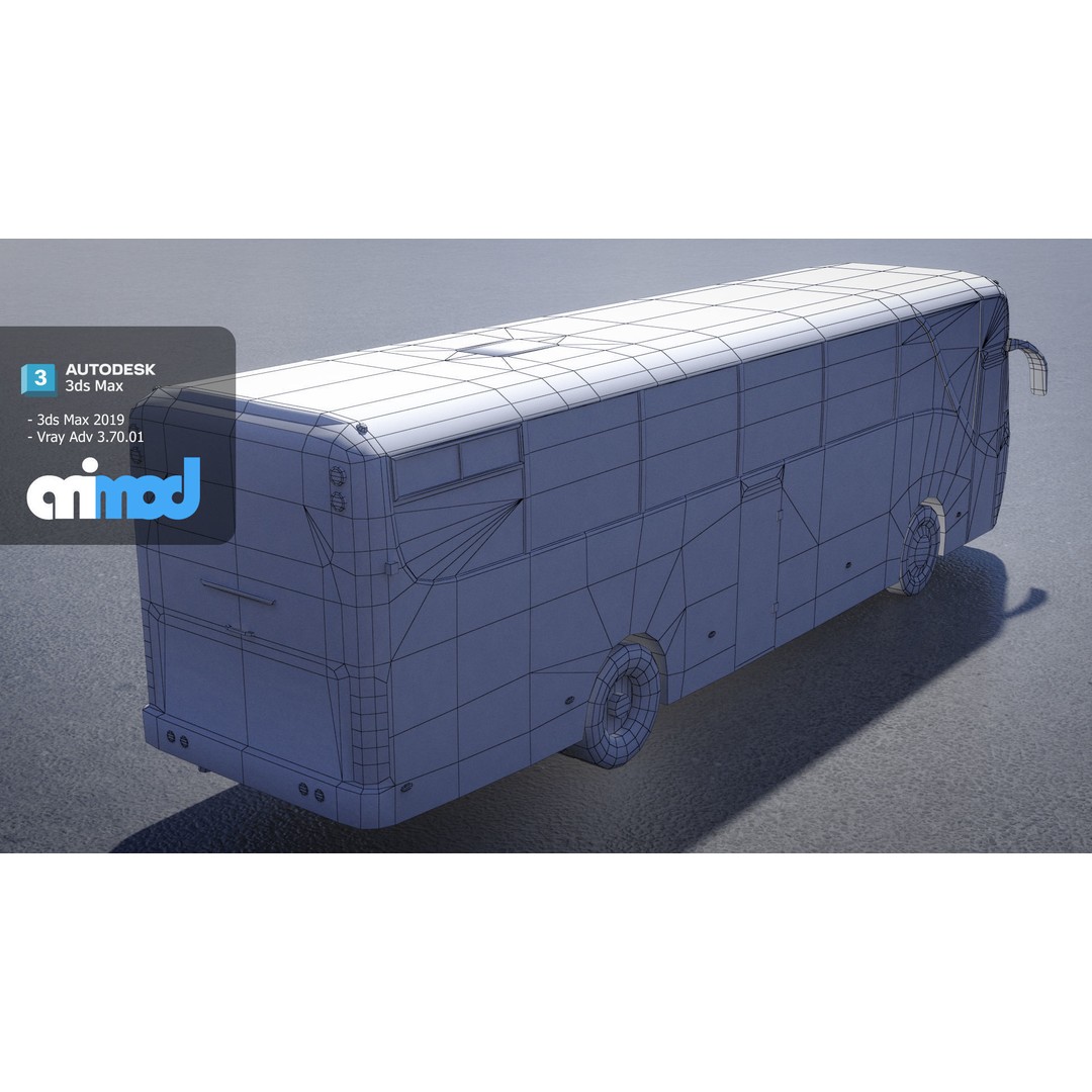Hk Bus 3D Model – High Poly Game Asset with PBR Textures, FBX - View 8